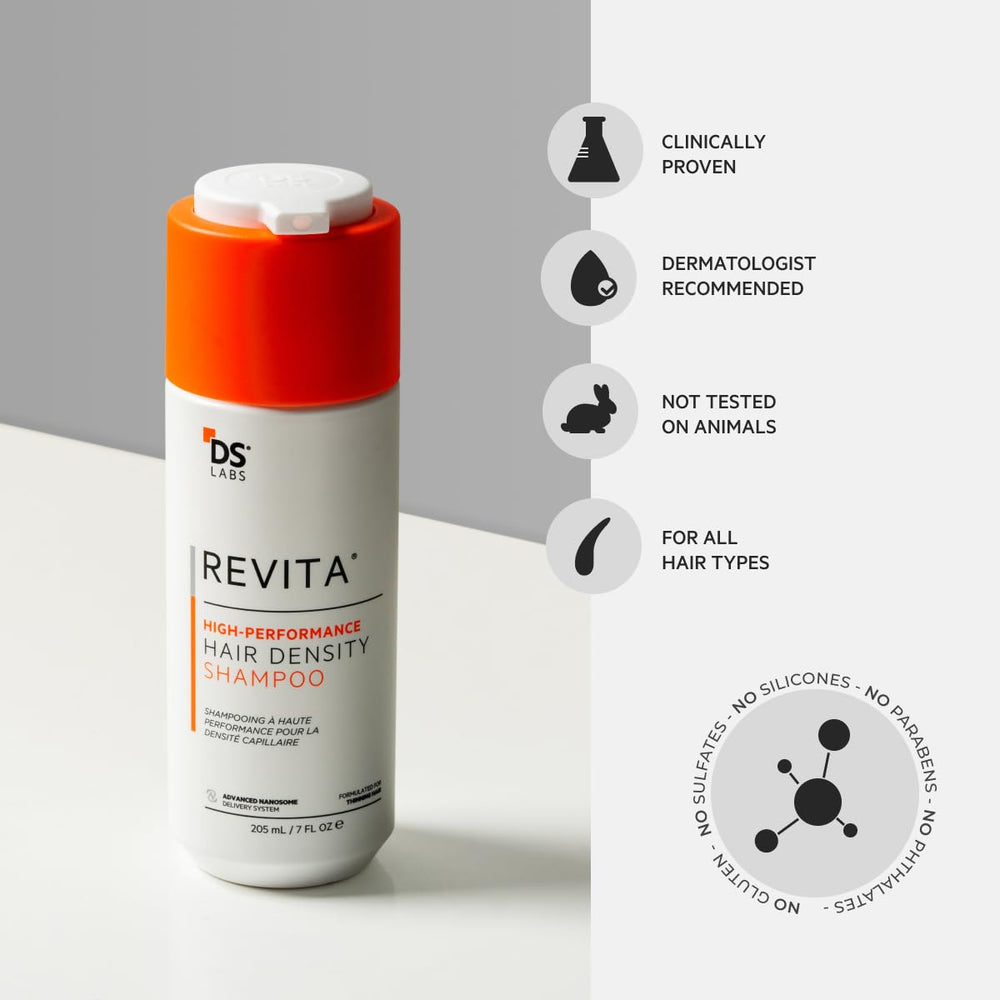 Revita shampoo nightly routine scene suggests easy daily cleansing benefits.