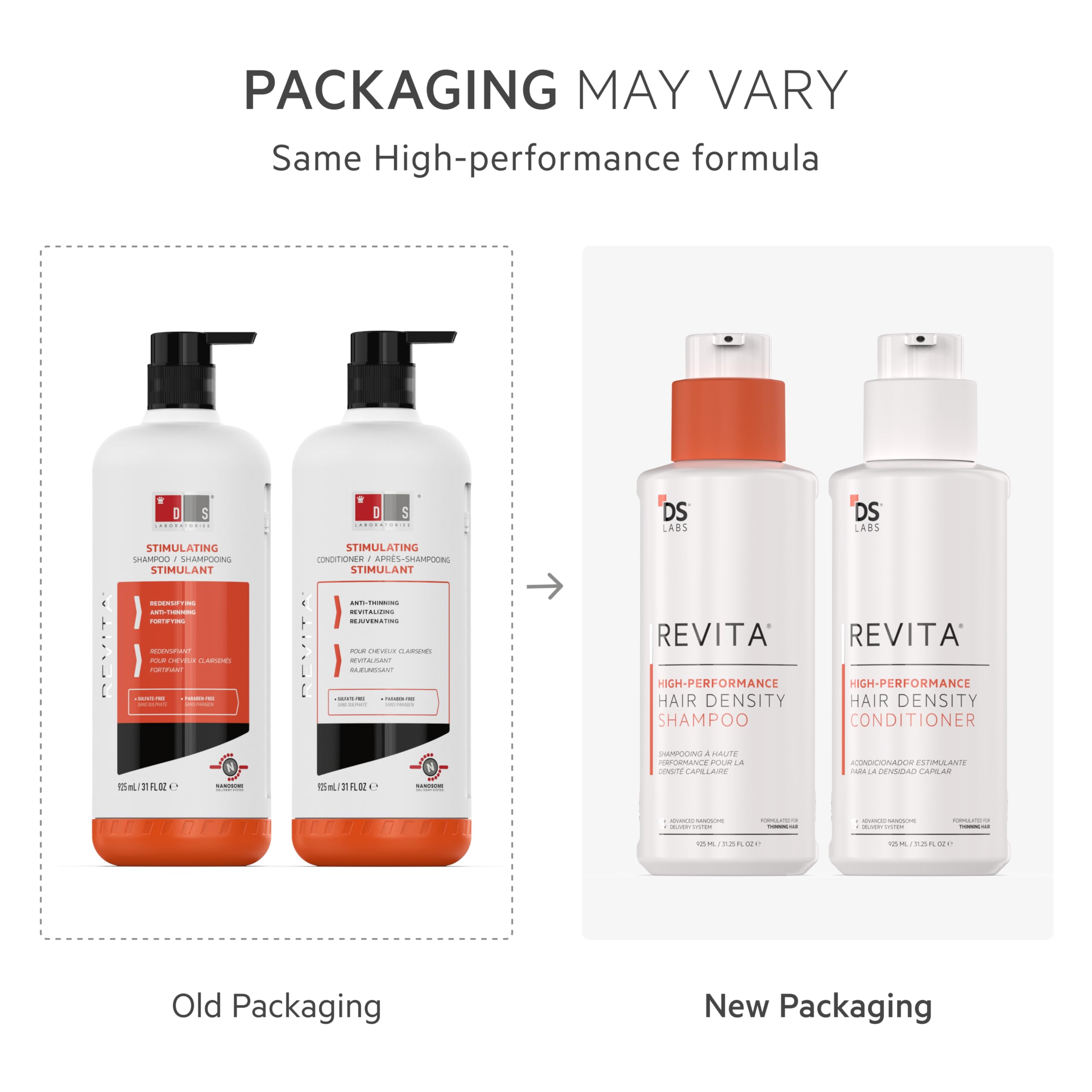 DS Laboratories Revita conditioner bottle delivering lightweight hydration for smoother, more manageable hair