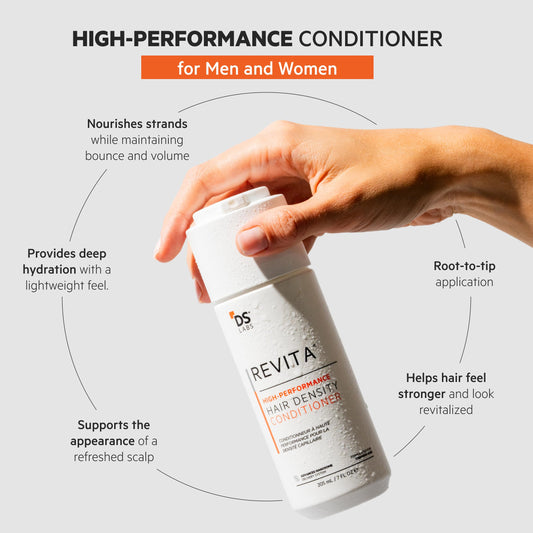 Revita Conditioner pump-dispense for quick, everyday use and controlled application.