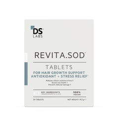 DS Laboratories Revita.SOD bottle and tablets for daily hair wellness.