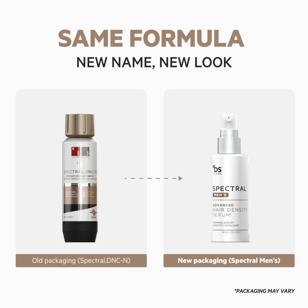 Spectral Men’s Serum dispenser showing easy, fast-absorbing scalp treatment.