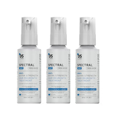 DS Laboratories Spectral.UHP 5% Minoxidil spray applied to crown area for a fuller look.