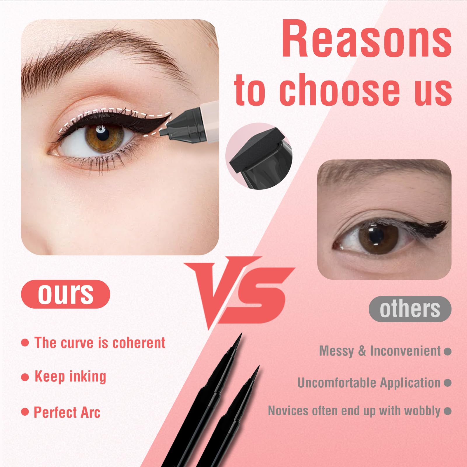 Gel Eyeliner Set dual-use design for brows and lids.