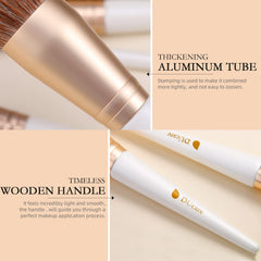 DUcare travel brush bag keeps all 14 slots organized on the go.