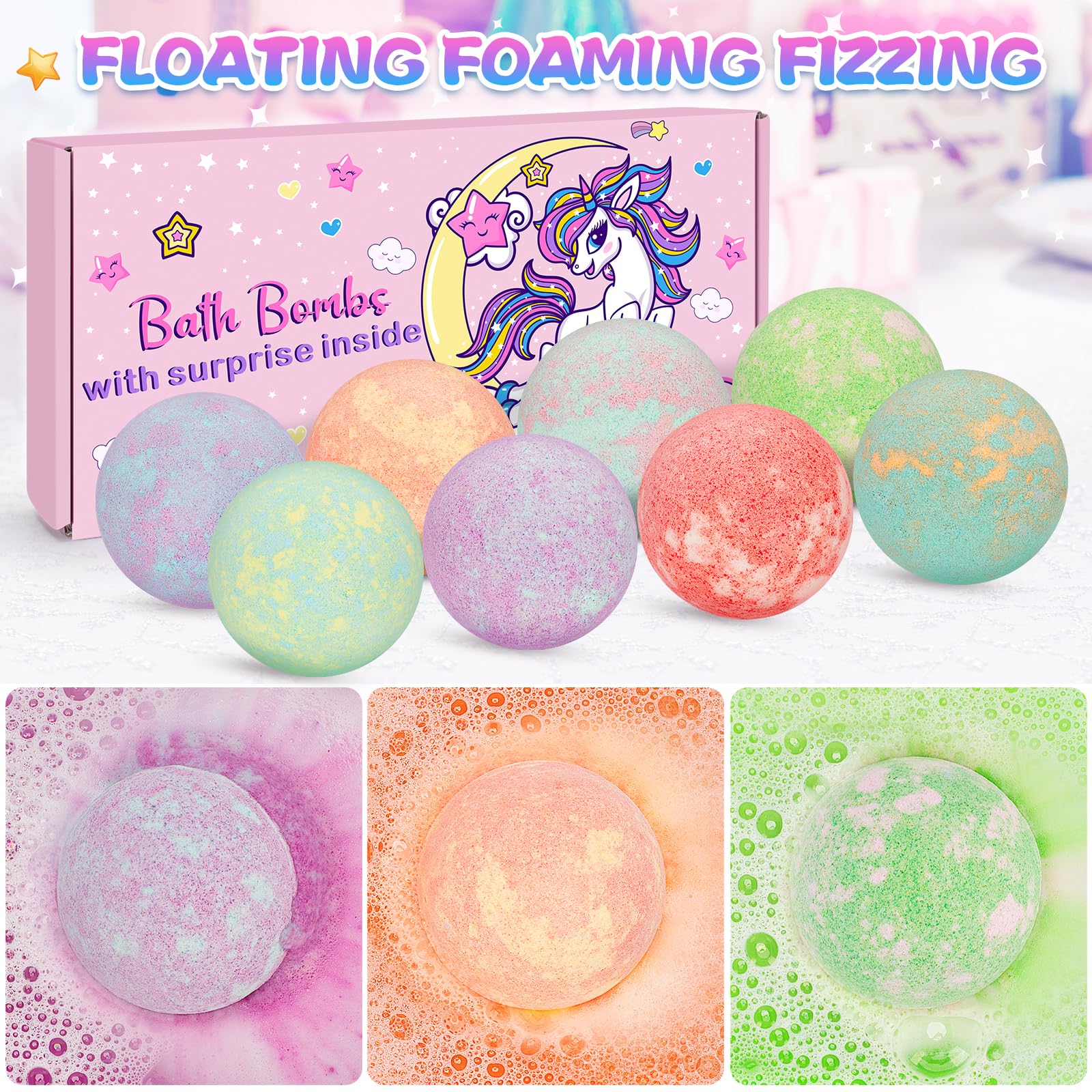 Duchong bath bombs offer a variety of colors to spark imagination