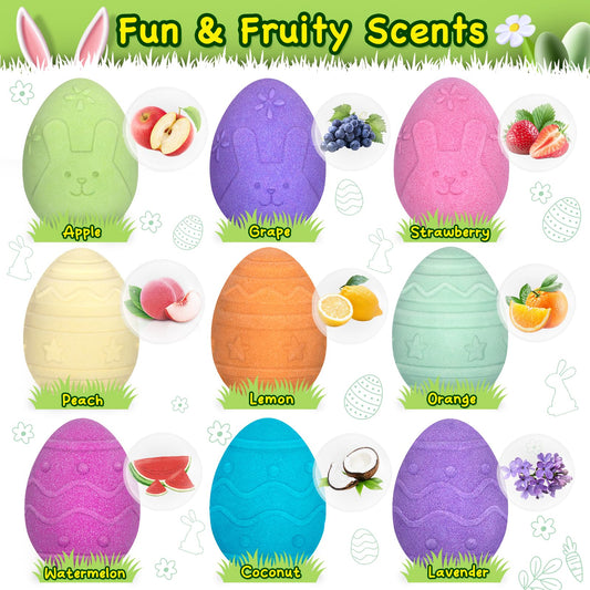 Duchong Easter bath bombs color water and generate rich bubbles for a playful soak.