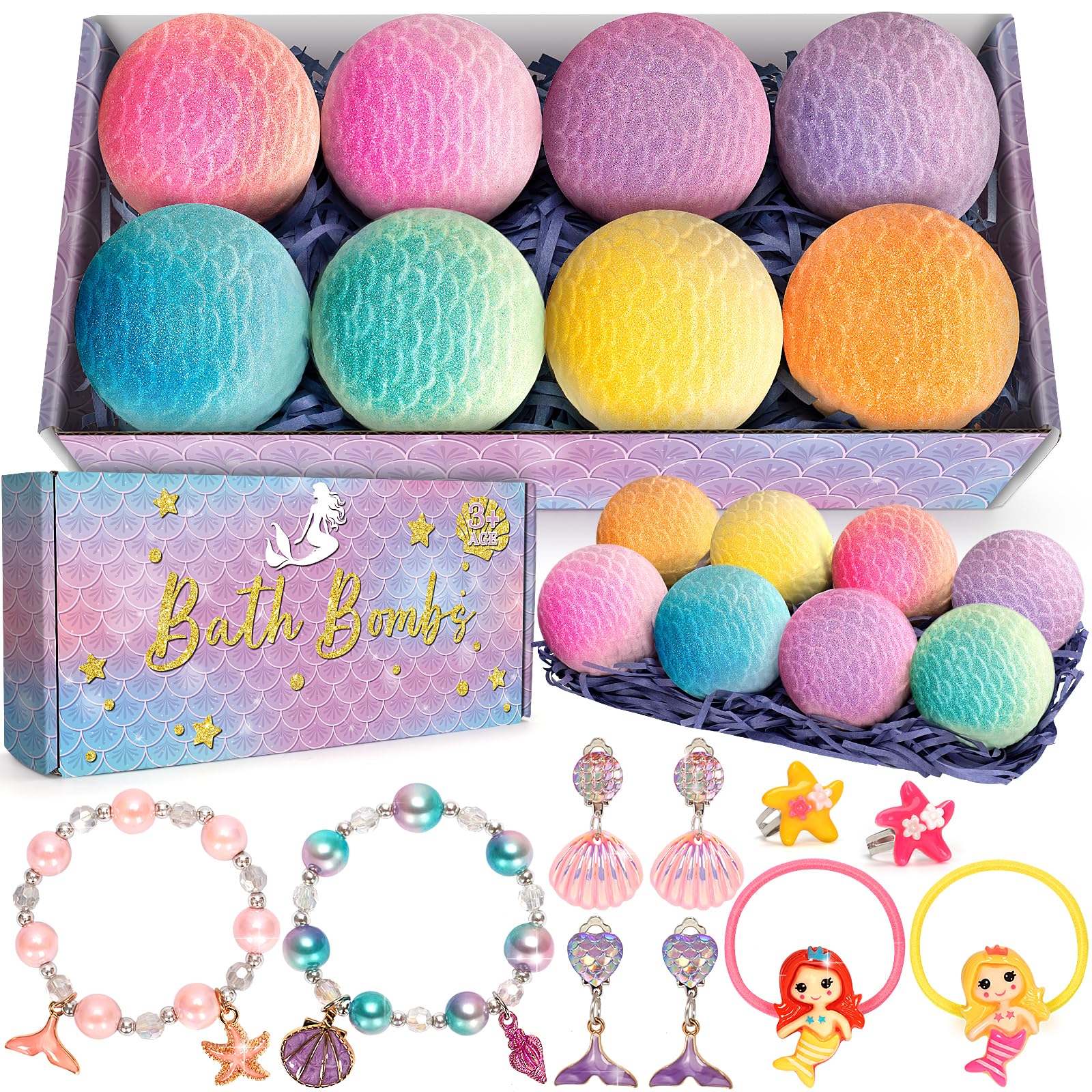Duchong Mermaid Bath Bombs kids gift idea for birthdays