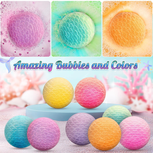 Duchong Mermaid Bath Bombs with surprise toy inside