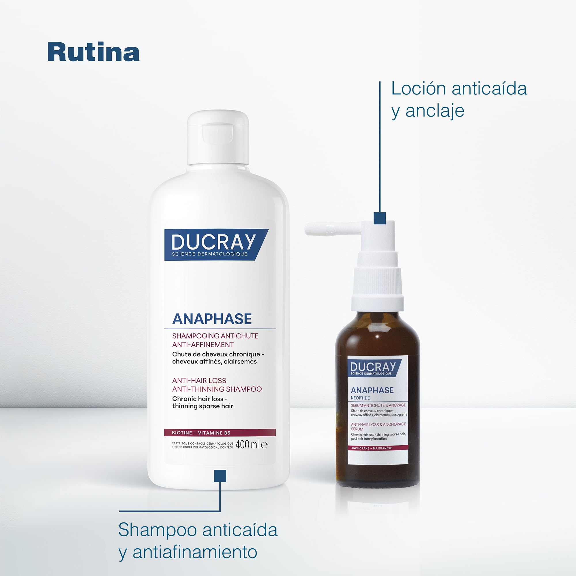 Ducray Anaphase+ packaging with visible label for at-home strengthening.