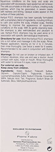 Ducray Kertyol P.S.O. shampoo lathering in palm, soothing feel
