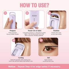 DUDUDU heated eyelash curler auto shutdown indicator for safe use