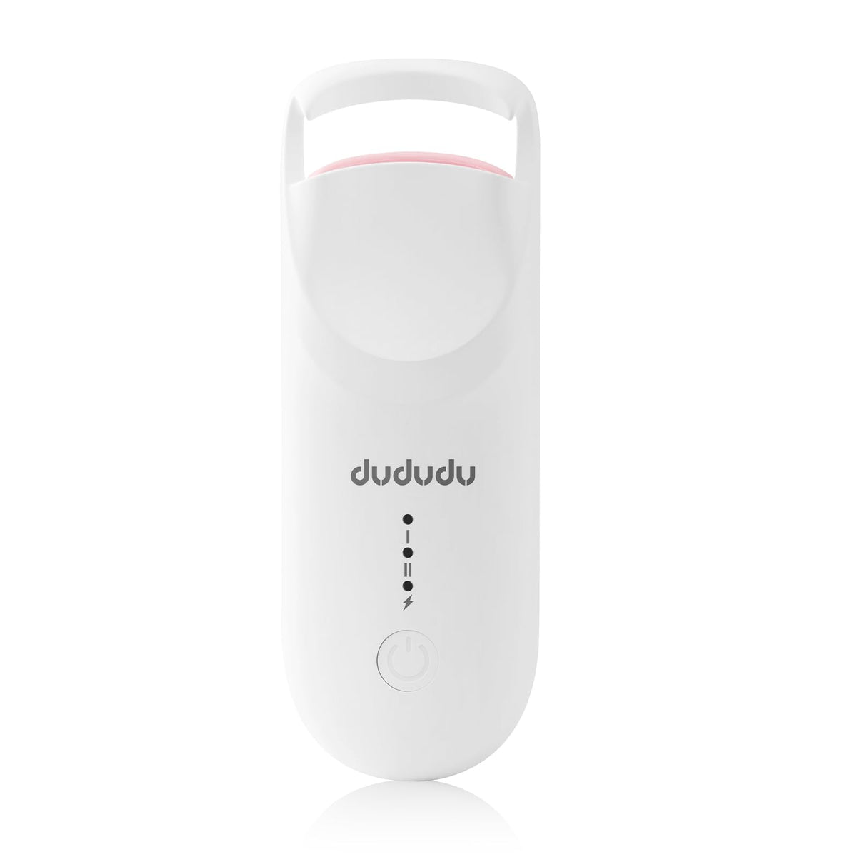 DUDUDU heated eyelash curler in compact travel size for easy on-the-go curling