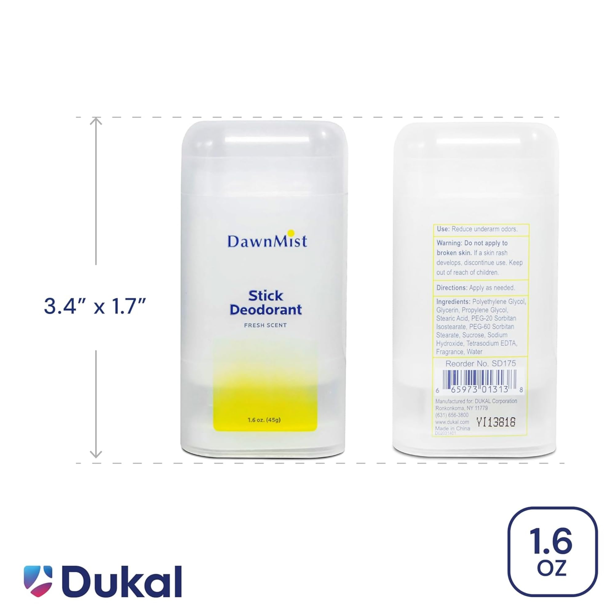Dukal Dawn Mist Stick Deodorant odor-control helps you stay confident.