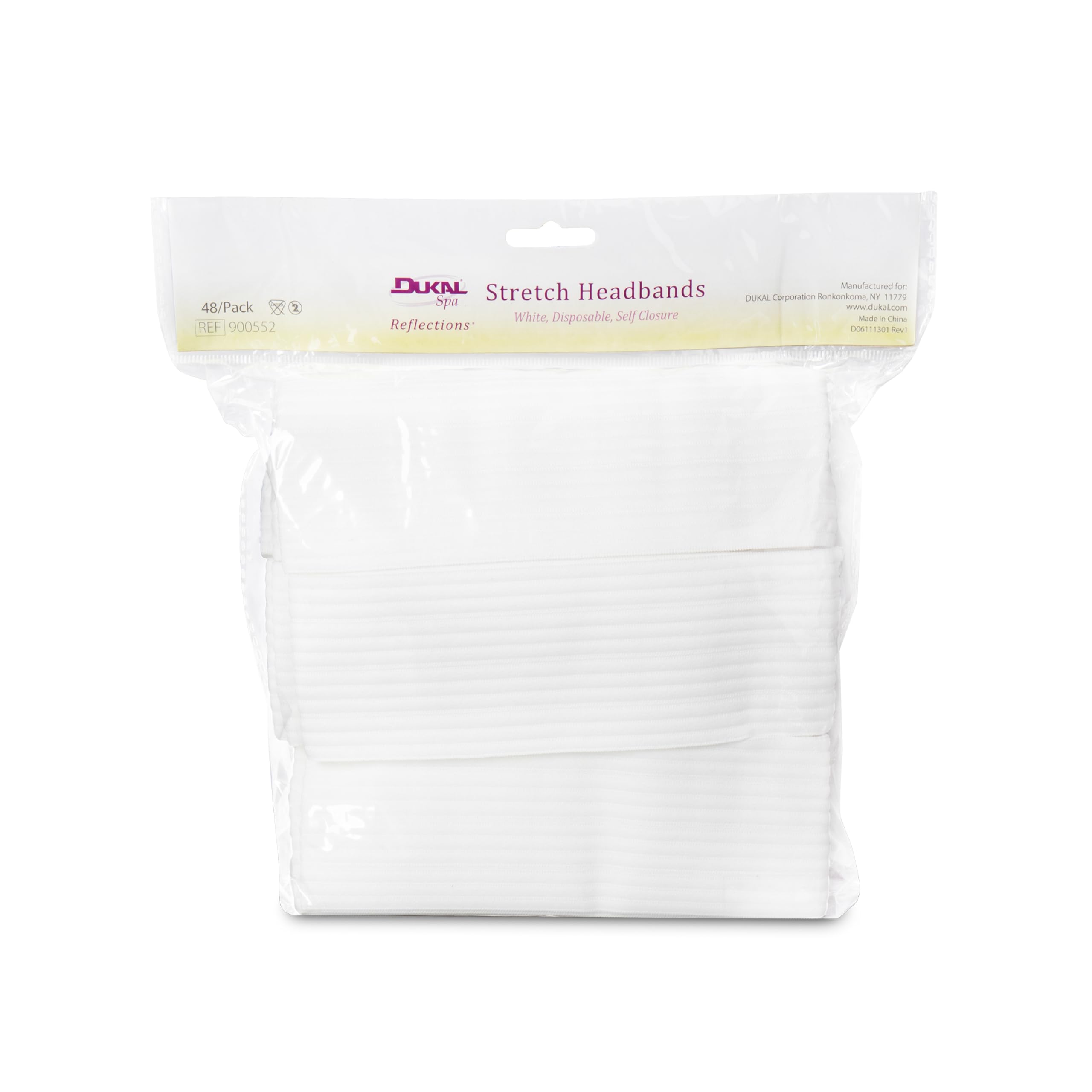 Dukal disposable stretchable headband with closure, comfortable fit for salons and at-home use