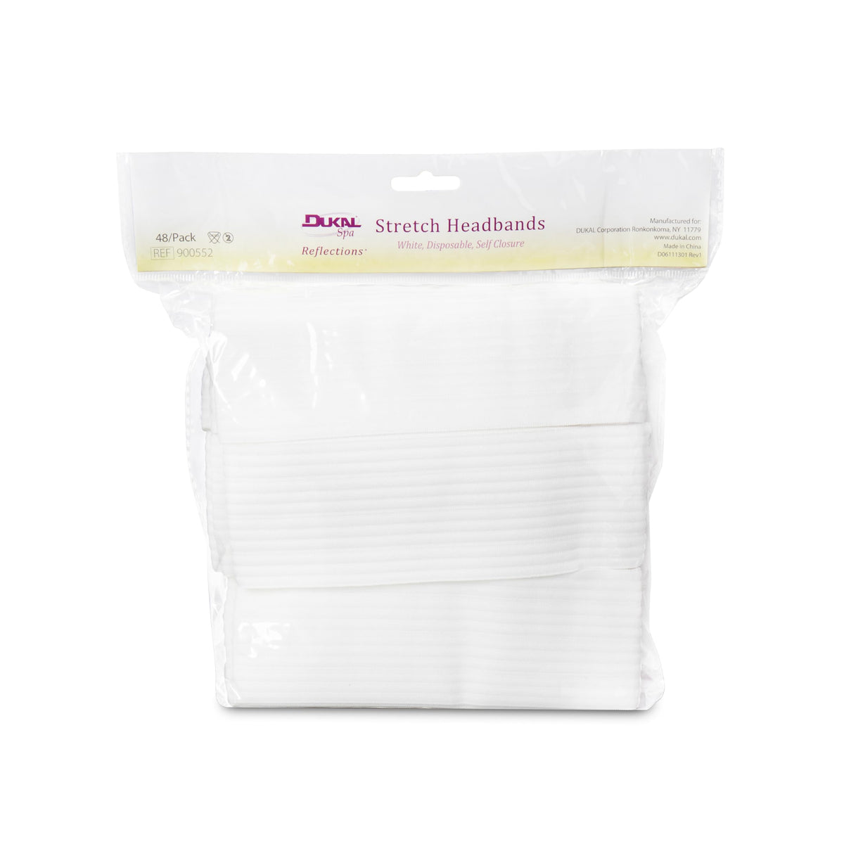 Dukal disposable stretchable headband with closure, comfortable fit for salons and at-home use