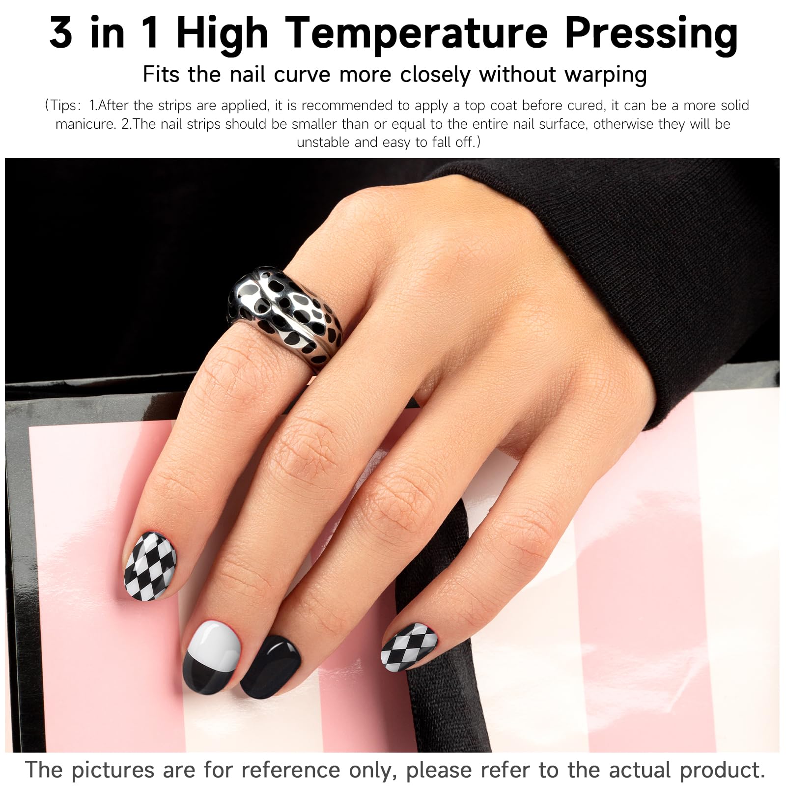 DUKASOU gel strips cure in 60 seconds under UV for durable wear.