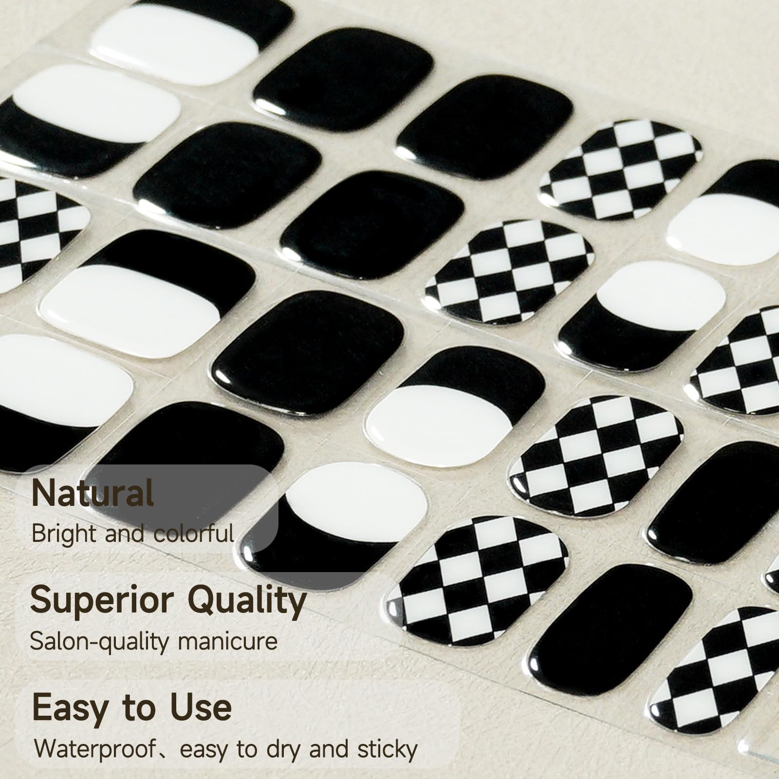 DUKASOU prep pads, nail file and stick ensure clean nail prep and edge refinement.