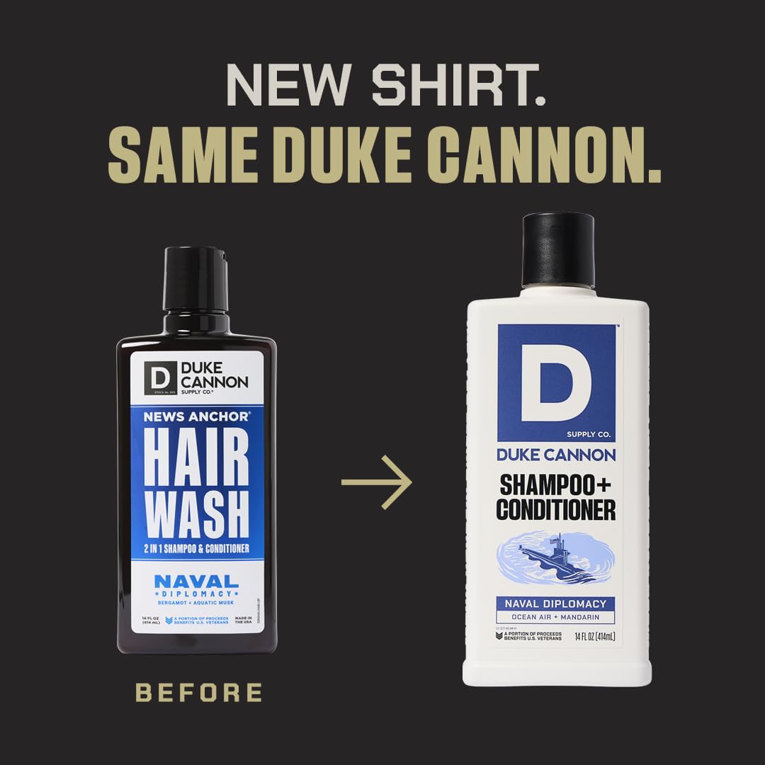 Duke Cannon 2-in-1 Hair Wash tea tree oil for refreshing scalp care