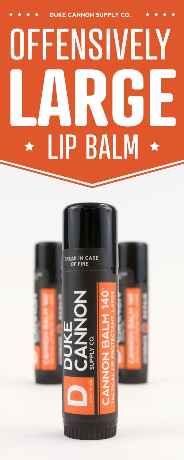 Rugged design appealing to outdoors enthusiasts and military personnel for Duke Cannon Balm.