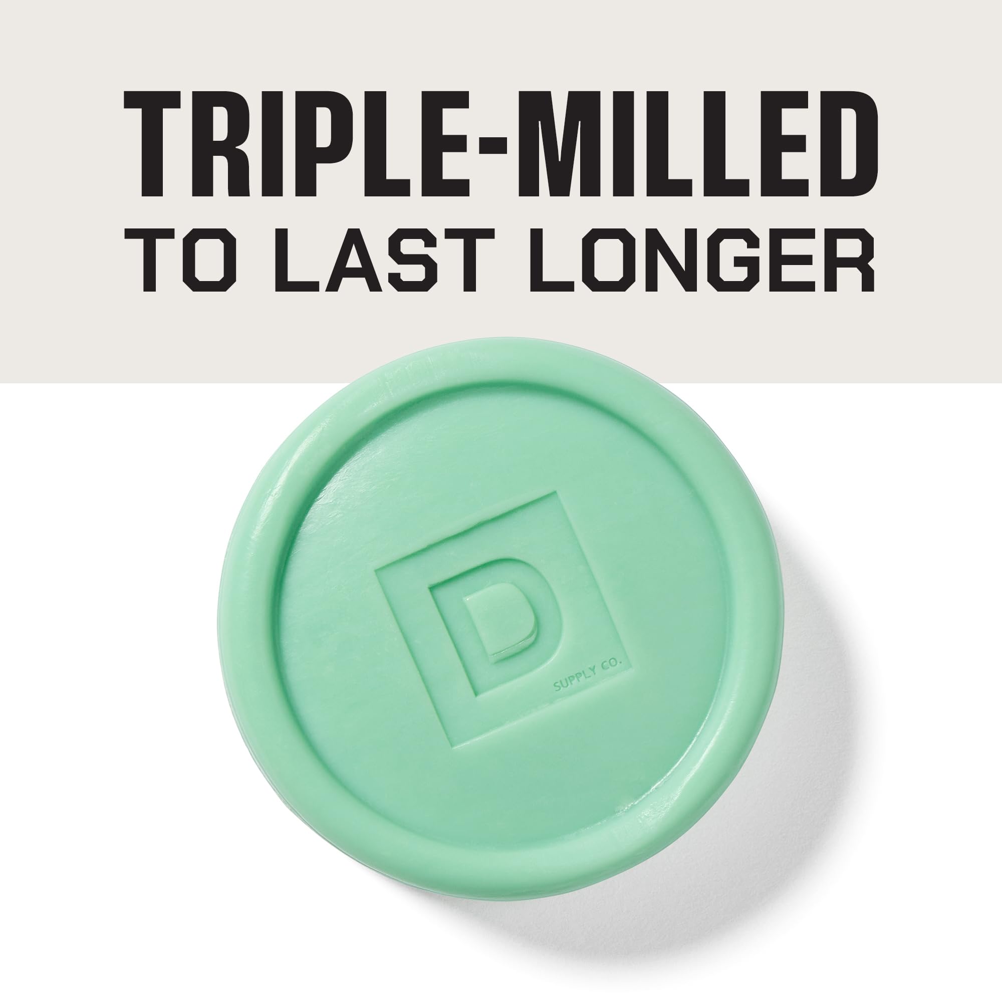 Exfoliating soap puck polishes skin without harshness.