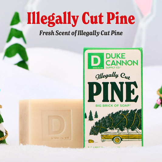 Duke Cannon Santa's Pipe Smoke soap bar with smoky aroma for holiday grooming.