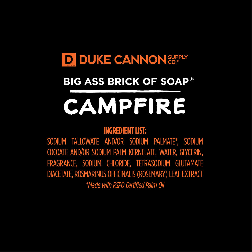 Duke Cannon Big Brick Soap 10oz bar demonstrates generous size ideal for value.