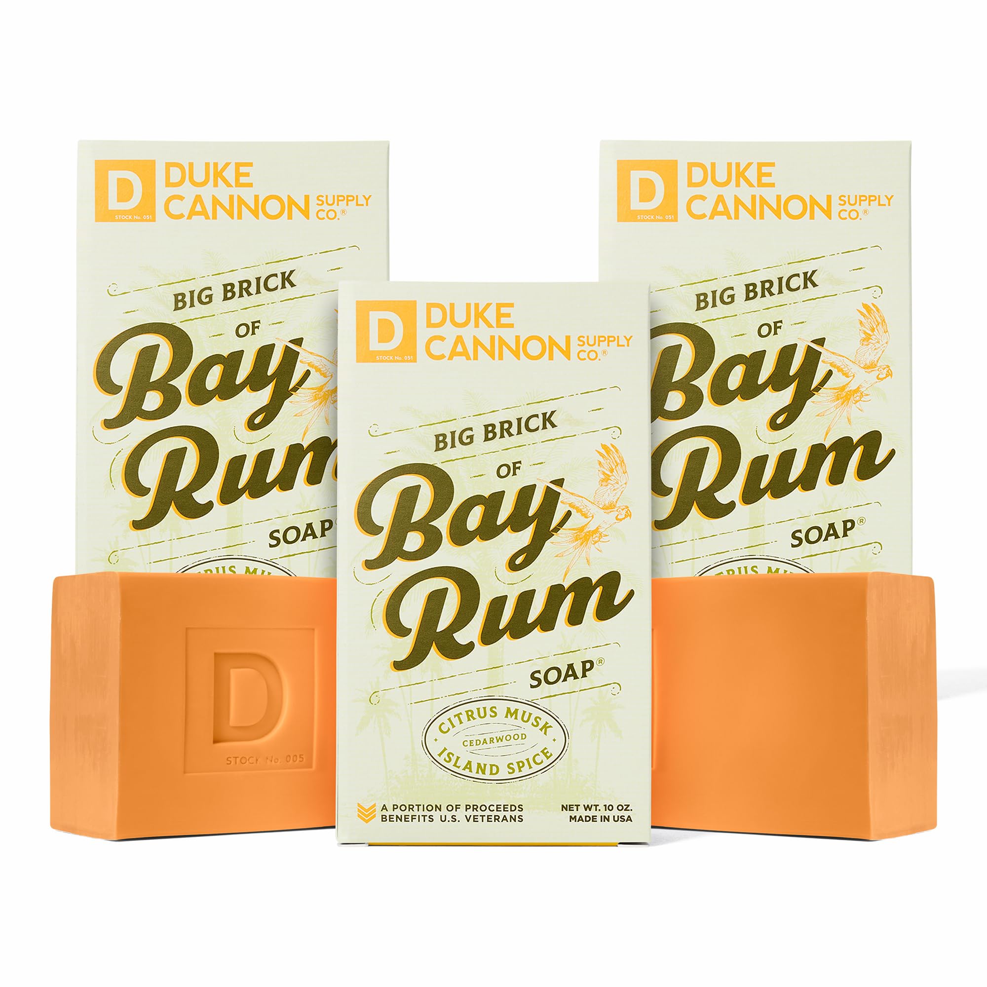Duke Cannon Big Brick Soap bay rum triple milled texture for a luxurious cleanse
