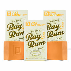 Duke Cannon Big Brick Soap bay rum triple milled texture for a luxurious cleanse