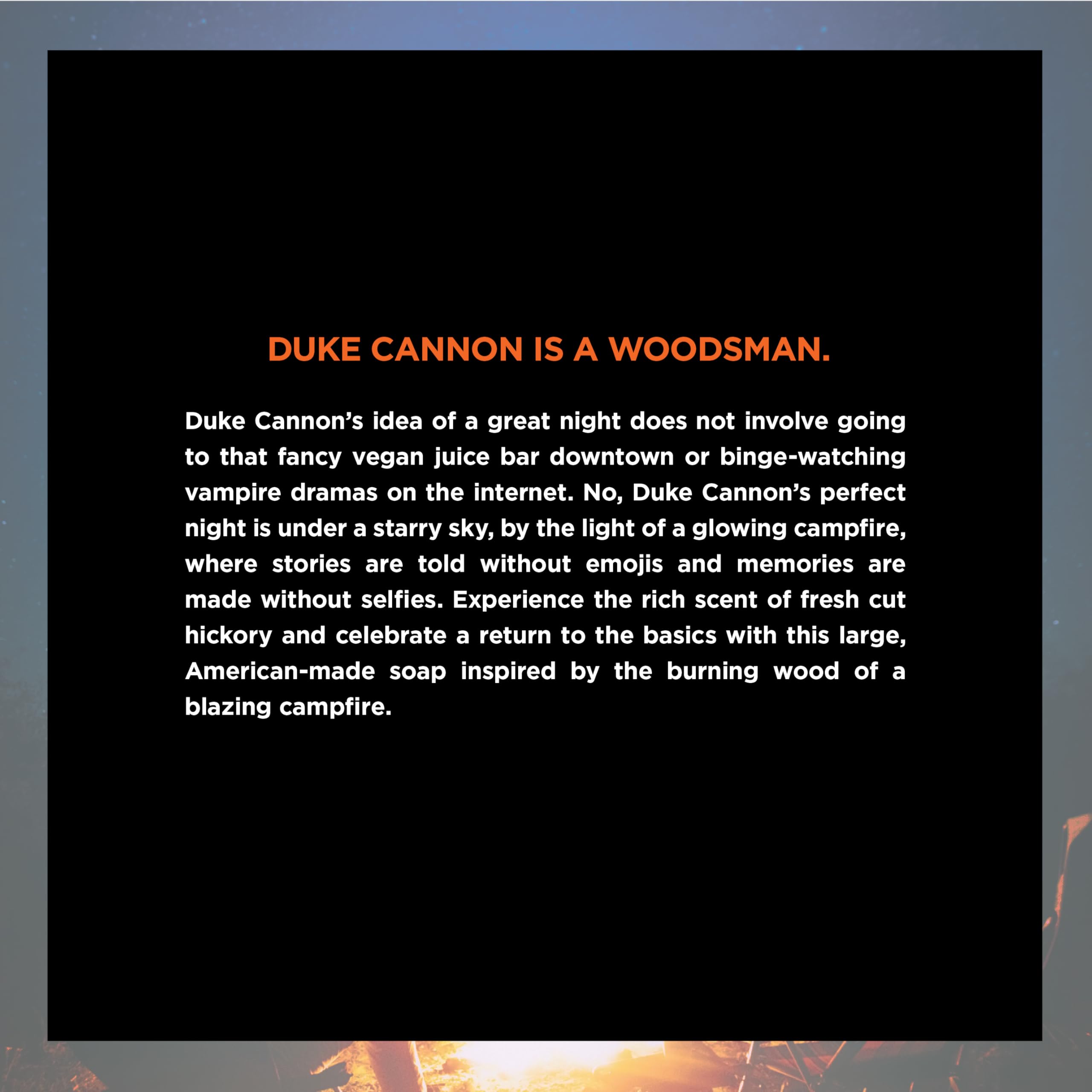 Duke Cannon Big Brick Soap smoky hickory lather closeup suggests long-lasting freshness for showers.