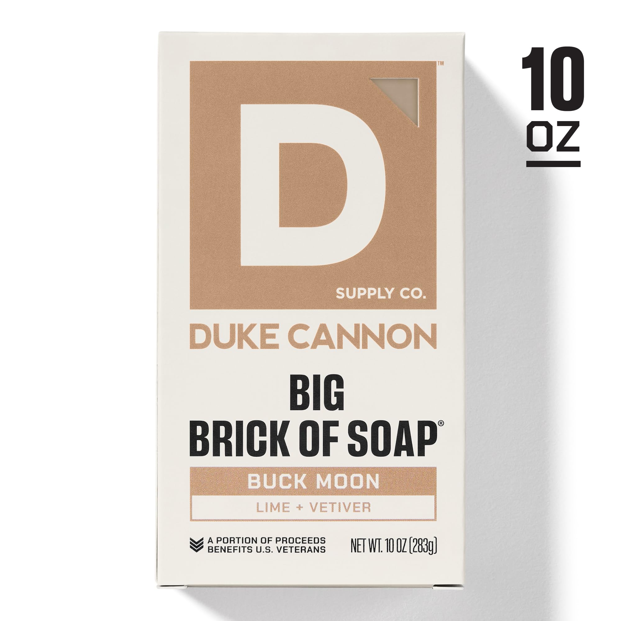Duke Cannon branding detail highlighting rugged, masculine design.