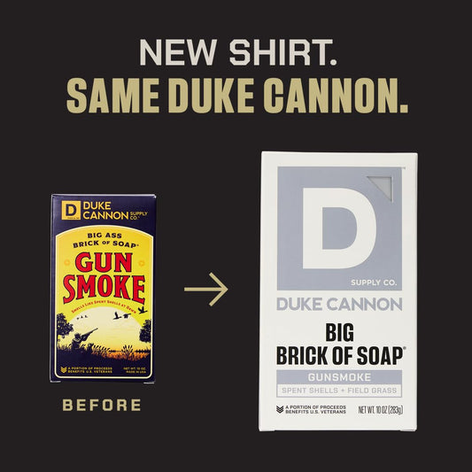 Duke Cannon Fresh Cut Pine soap delivers an invigorating pine aroma for an outdoor-inspired shower.