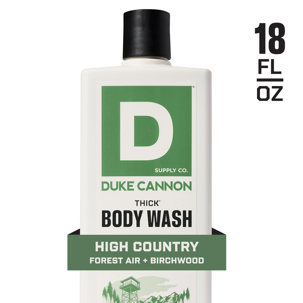 Duke Cannon High Country plant-based thickeners deliver a thick, creamy wash.