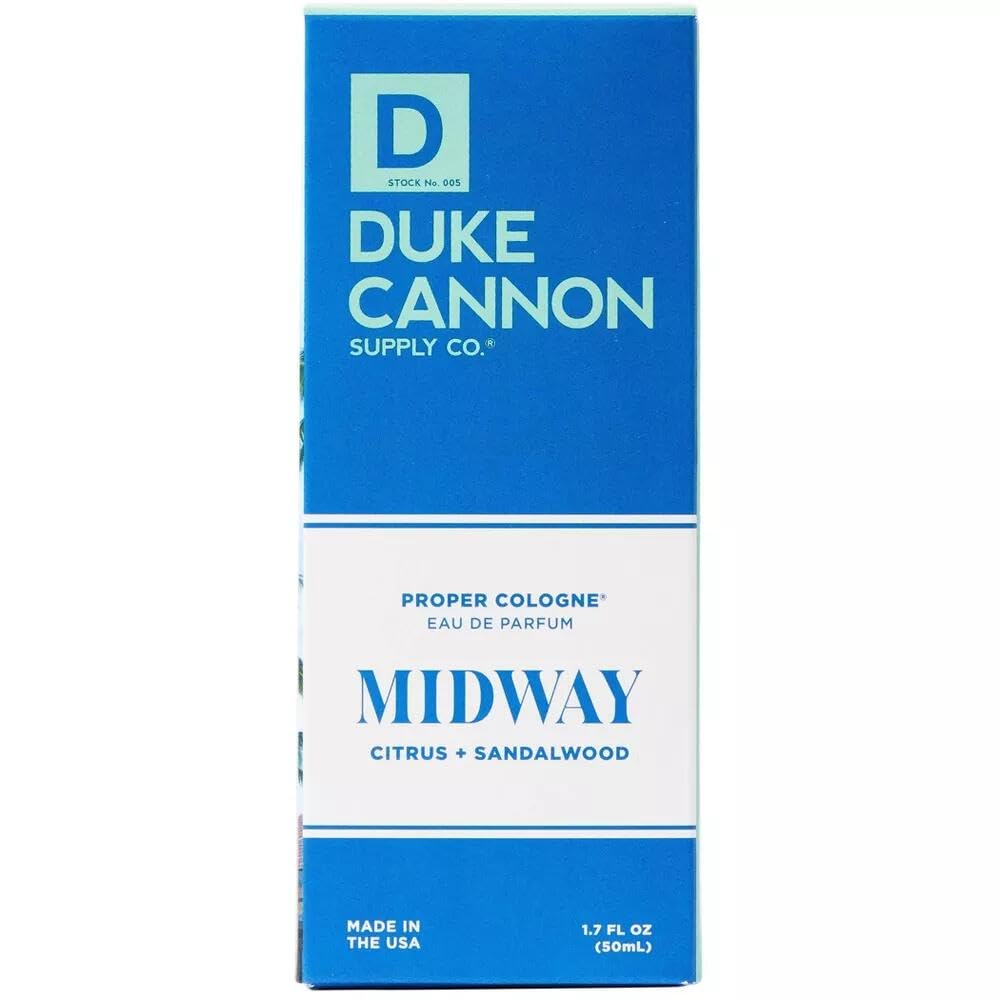 Natural light on Midway bottle highlights citrus and cedarwood notes