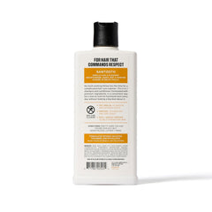 Duke Cannon Sawtooth 2-in-1 hair wash use steps illustrate routine