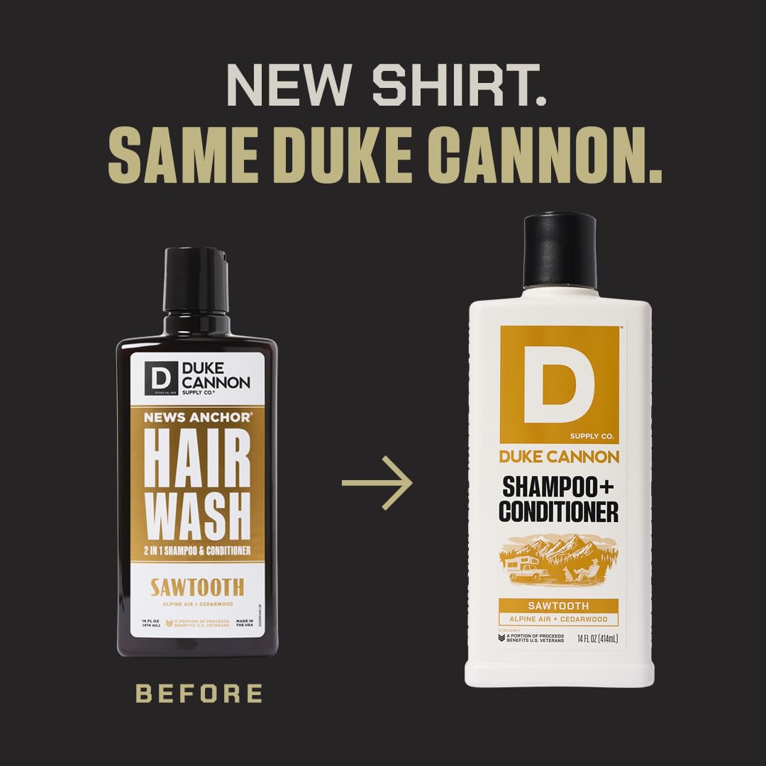 Duke Cannon Midnight Swim shampoo bottle offers refreshing ocean-inspired scent today.