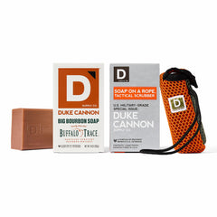 Duke Cannon Tactical Scrubber bourbon soap bar for long-lasting cleansing on the go