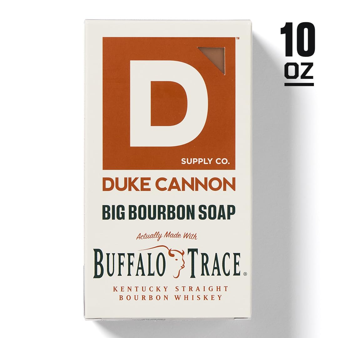 Duke Cannon Tactical Scrubber oak-barrel-scent adds a rich masculine aroma