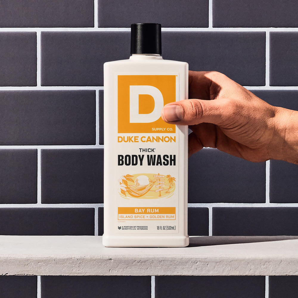 Duke Cannon THICK aloe hydration leaves skin moisturized after washing.