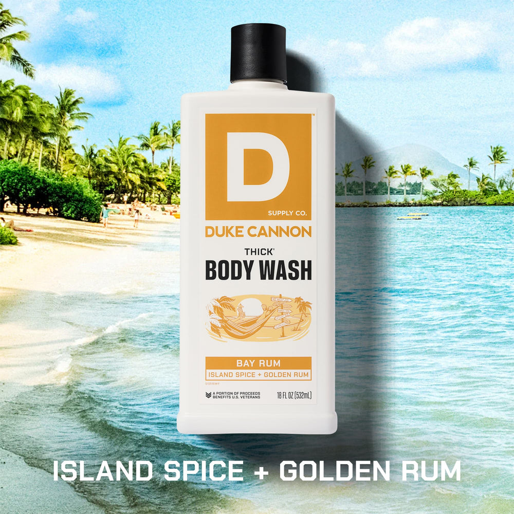 Duke Cannon THICK minerals provide natural exfoliation during cleansing.