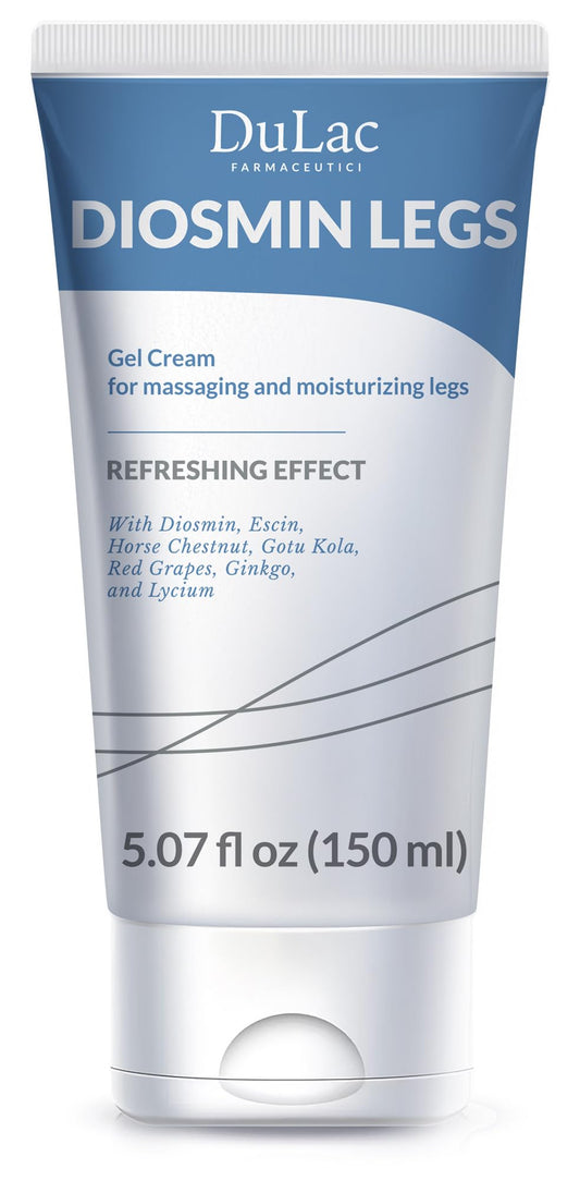 Dulàc Diosmin Legs Gel Cream bottle for daily leg comfort and minty aroma.