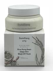 DumiDang Rice Mung Bean Glass Skin Wash Off Mask bottle for radiant, smooth skin.