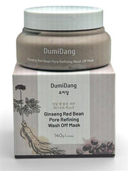 DumiDang ginseng red bean wash-off mask for pore refinement and smoother skin.