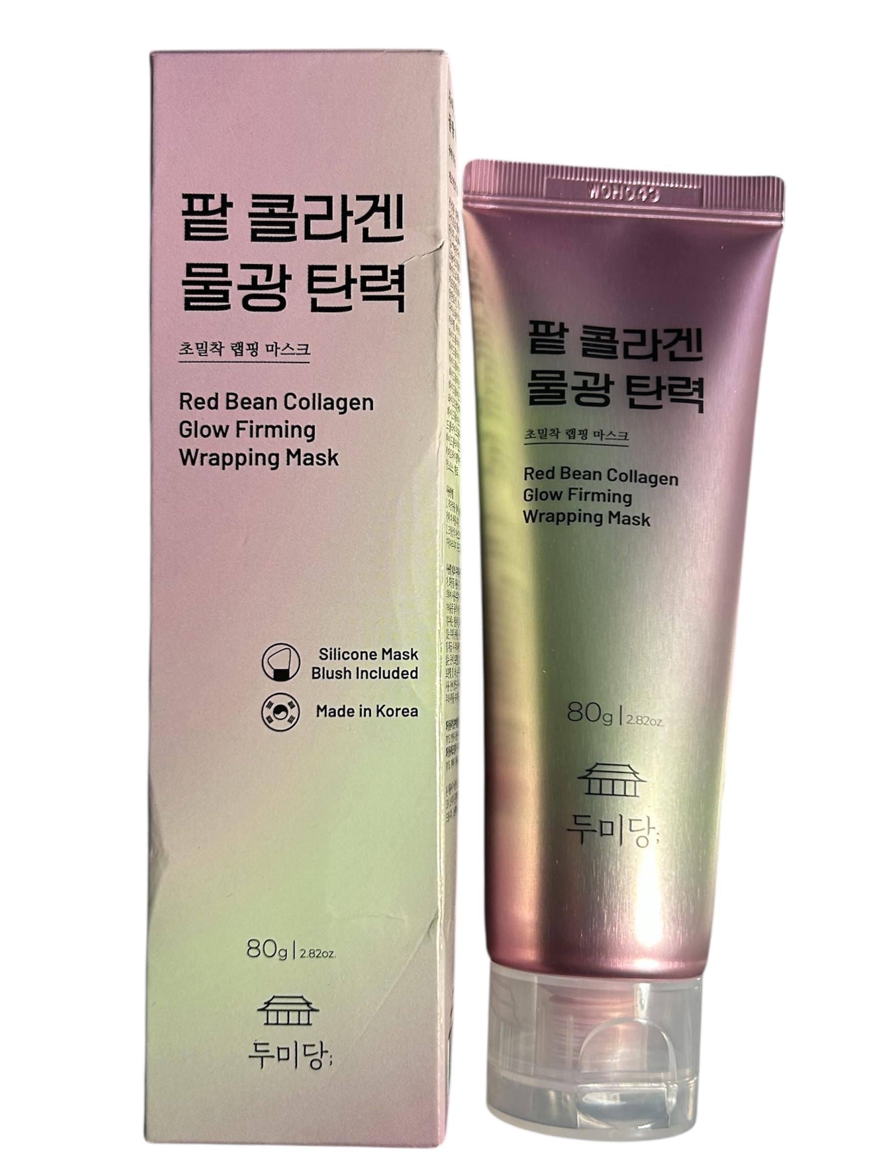 DumiDang Red Bean Collagen Wrap Mask close-up showing firming and nourishing formula