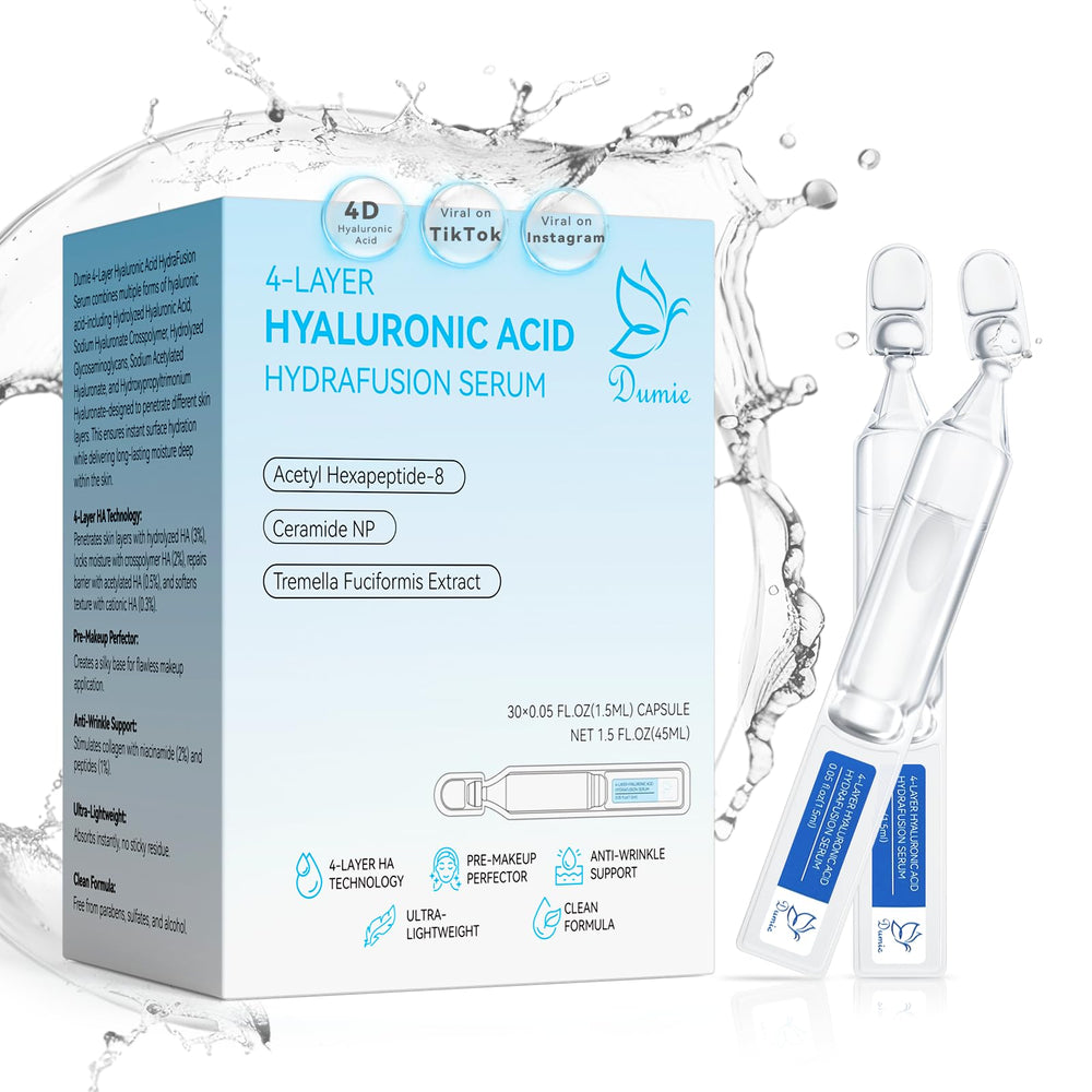 Dumie 3 percent Hyaluronic Acid Serum bottle for intense hydration.