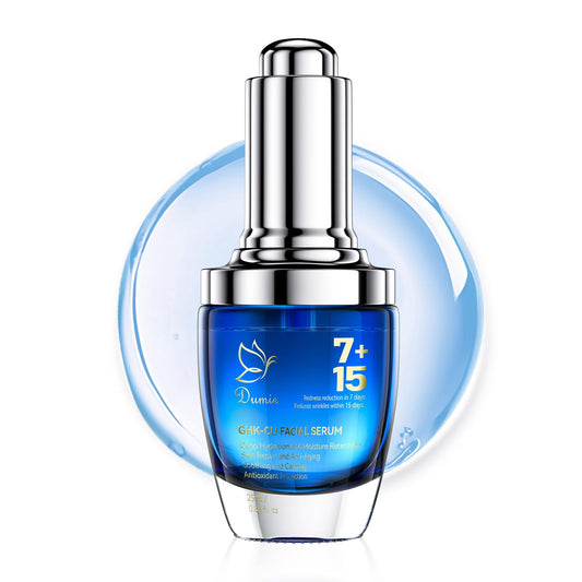 Dumie Copper Peptide Serum bottle close-up for anti-aging care
