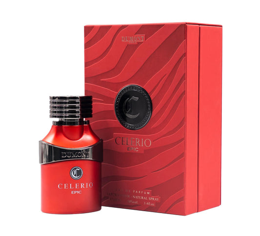 Dumont Celerio Epic bottle in red, ideal for daily wear and bold evening occasions.
