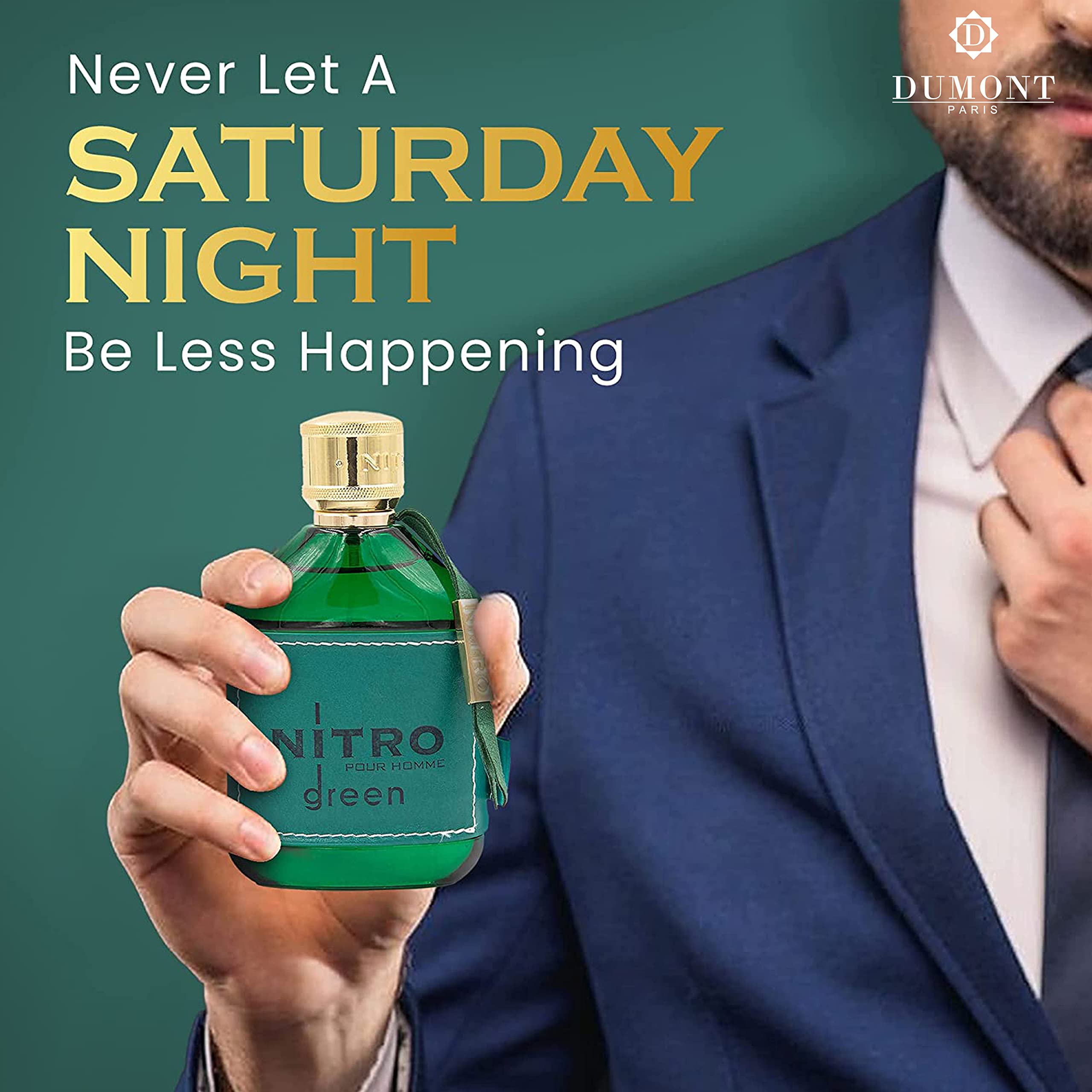Dumont Nitro Green packaging box, signals premium presentation and gifting option.