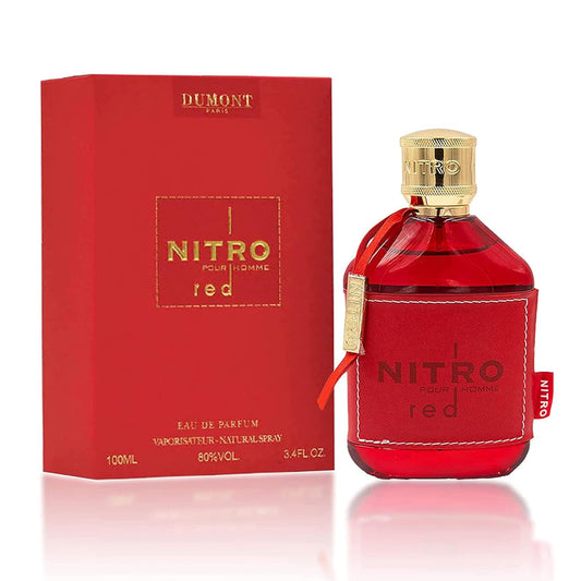 Dumont Nitro Red 100ml bottle with striking red design for daily wear