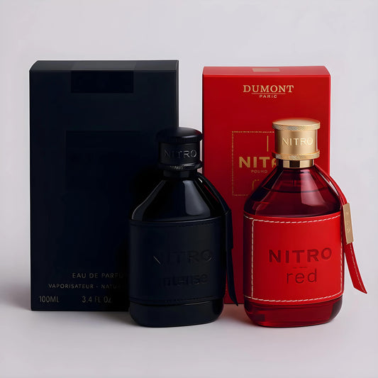 Dumont Nitro Red bottle with crimson design adds vibrant energy to date nights.