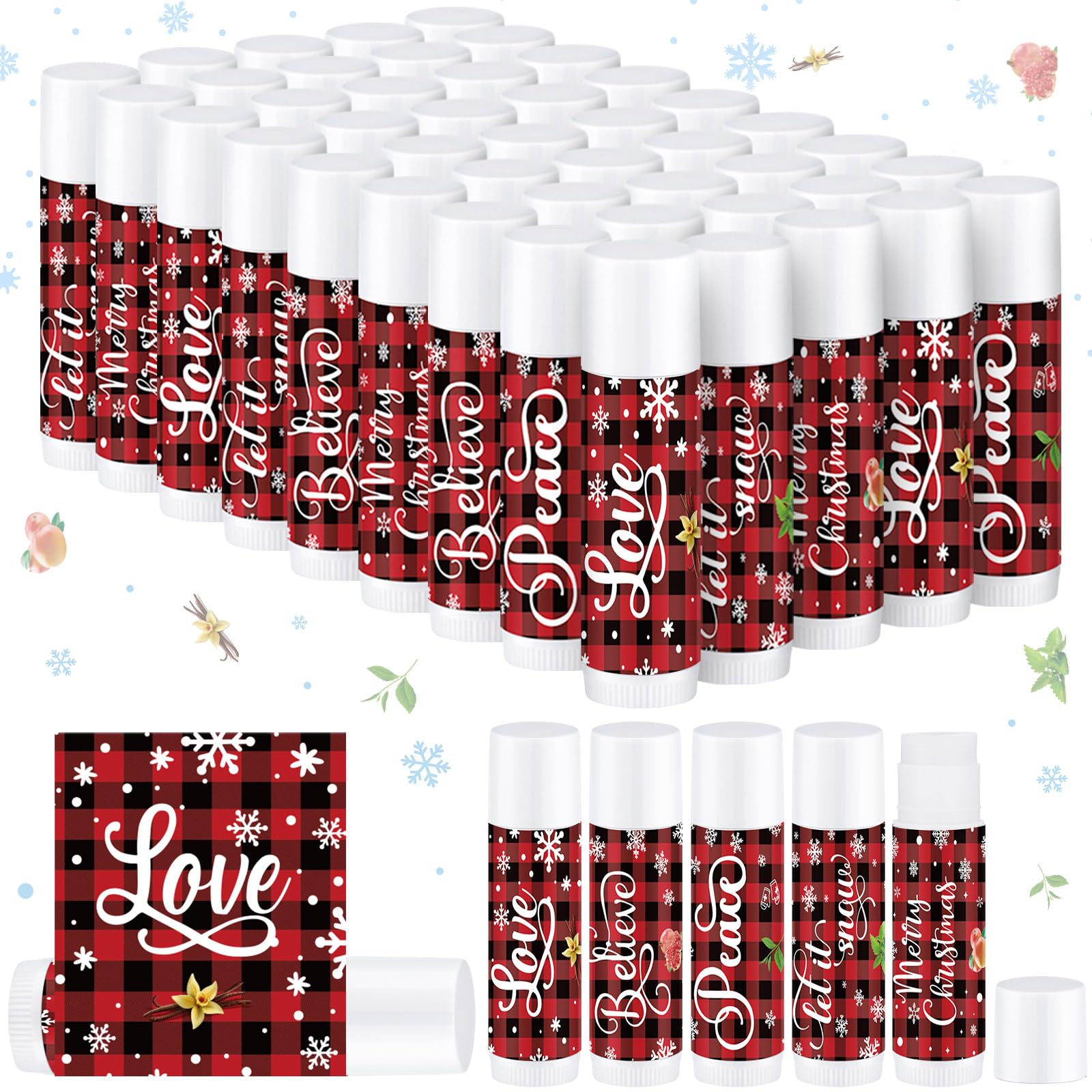 Dunzy Christmas lip balms with assorted flavors for festive moisture